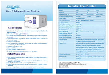 GT Series table top autoclave